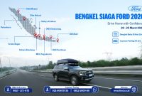 Jaringan bengkel siaga Ford RMA Indonesia di jalur mudik Sumatera, Jawa, hingga Bali yang beroperasi pada 20–25 Maret 2026 untuk mendukung perjalanan Lebaran.