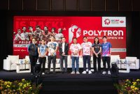 Jajaran panitia, sponsor, dan atlet berfoto bersama dalam peluncuran Polytron Indonesia Open 2026 yang akan digelar di Istora GBK, Senayan.