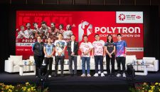 Jajaran panitia, sponsor, dan atlet berfoto bersama dalam peluncuran Polytron Indonesia Open 2026 yang akan digelar di Istora GBK, Senayan.