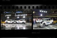 Chery Tiggo 9 menjalani uji tabrak ekstrem dengan skenario benturan depan dan belakang sekaligus dalam ajang Chery International Business Summit 2026 di Wuhu, China