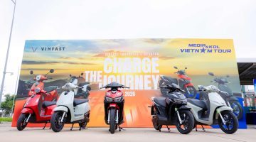 Deretan motor listrik VinFast dipamerkan dalam rangkaian “Vietnam Tour 2026” di Indonesia, menampilkan lini e-scooter andalan yang akan segera diluncurkan ke pasar Tanah Air.