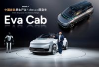 Geely Auto memperkenalkan robotaxi EVA Cab dalam ajang Auto China 2026 di Beijing, Tiongkok. Kendaraan otonom ini tampil dengan desain futuristik tanpa pengemudi, didukung teknologi LiDAR 2.160-line serta ekosistem AI canggih untuk mobilitas masa depan.