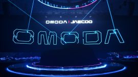 Display OMODA O4 EV sebelum prosesi unveiling
