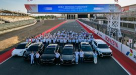 Geely Group menghadirkan jajaran kendaraan Geely dan ZEEKR dalam _Geely Refining Tomorrow_ di Mandalika International Circuit, Lombok