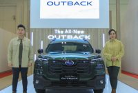 PELUNCURAN: Executive General Manager Subaru Indonesia, Edward Kencono, memperkenalkan The All-New Subaru Outback generasi ketujuh pada ajang GIIAS 2026 di ICE BSD, Tangerang, Rabu (29/7/2026). Indonesia menjadi negara pertama di Asia Tenggara yang meluncurkan SUV flagship terbaru Subaru.