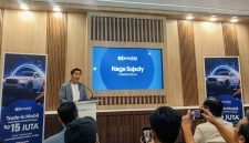 President Director OLXmobbi Naga Sujady menyampaikan paparan dalam media gathering OLXmobbi di GIIAS 2026, Tangerang, Jumat (31/7/2026). OLXmobbi menawarkan program trade-in mobil dengan cashback hingga Rp15 juta selama gelaran GIIAS 2026.