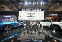 JAECOO Indonesia menggelar talkshow bertajuk JAECOO J5 EV x 347 Homebreaks x NMAA di booth OMODA | JAECOO pada ajang GIIAS 2026, ICE BSD City, Tangerang, Sabtu (2/8/2026). Kolaborasi ini menampilkan konsep personalisasi JAECOO J5 EV yang mengedepankan karakter desain asli SUV listrik sekaligus mencerminkan gaya hidup pemiliknya.