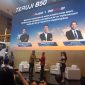 Mitsubishi Fuso bersama Kementerian ESDM dan Disway Group membahas roadmap implementasi B50 bagi kendaraan komersial dalam talkshow di GIIAS 2026, Tangerang, Jumat (7/8/2026).