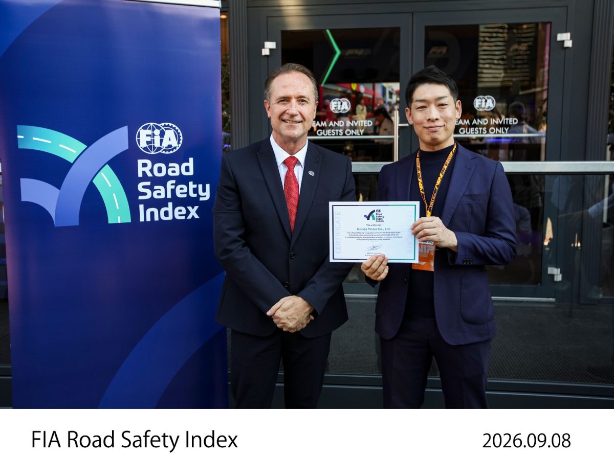 Honda menjadi perusahaan pertama di dunia yang meraih peringkat 5 Bintang dalam FIA Road Safety Index. Penghargaan tersebut diserahkan di Autodromo Nazionale Monza, Italia, bertepatan dengan Formula One Grand Prix Italia, Jumat (11/9/2026).