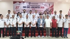 Ir. Rudi Bratanusa Eka resmi terpilih sebagai Ketua Umum IMI DKI Jakarta periode 2026–2030 dalam Musyawarah Provinsi IMI DKI Jakarta di Gedung KONI DKI Jakarta, Sabtu (29/8/2026).