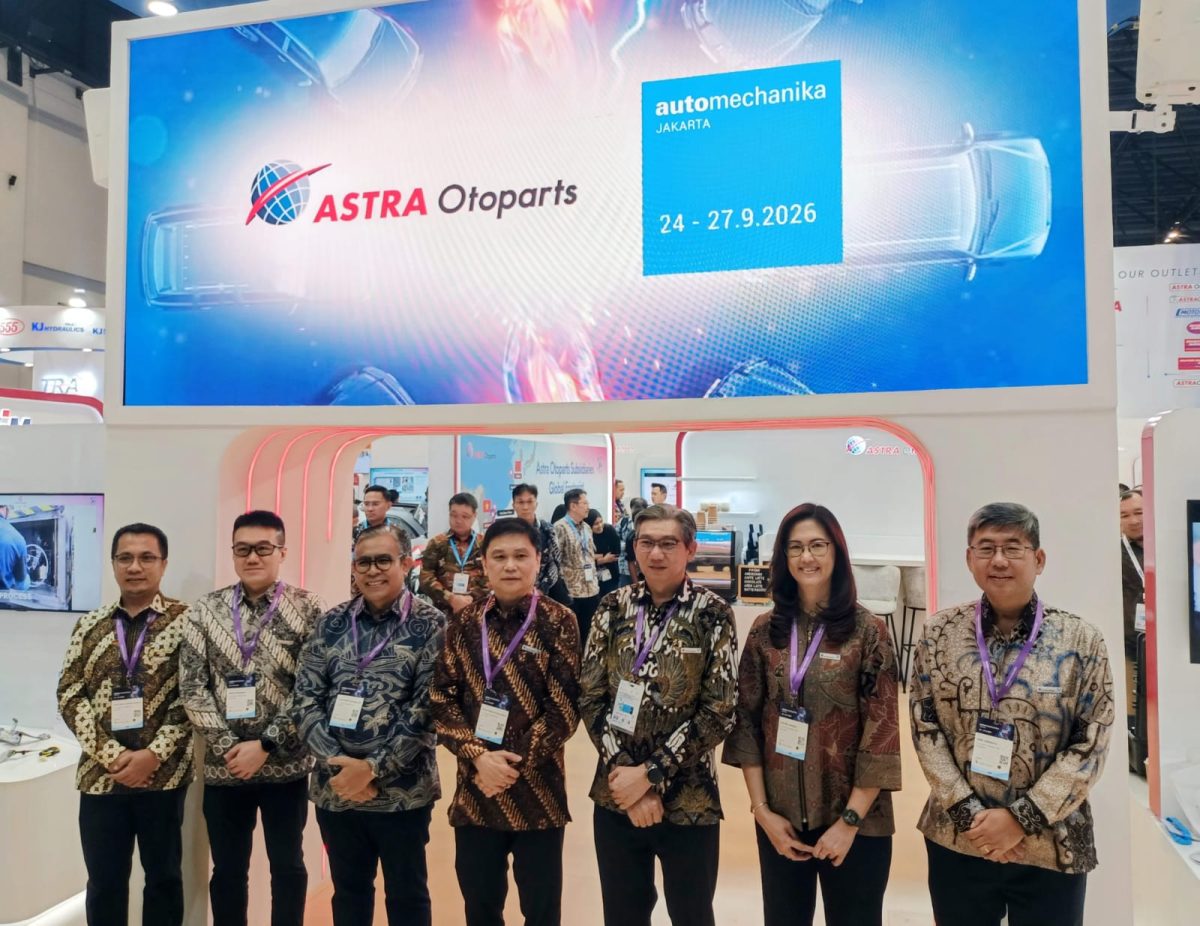 Astra Otoparts menghadirkan ekosistem otomotif terintegrasi dalam gelaran Automechanika Jakarta 2026 di PIK 2, Tangerang, Kamis (24/9/2026).
