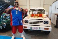 Suzuki Jimny Katana bergaya Chicano lowrider bernama Kalong Nos karya Anindito Adhi Rahman alias Banditoz dipamerkan dalam ajang IMX 2026 di ICE BSD, Tangerang, Sabtu (10/10/2026).