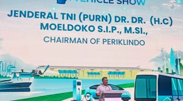 Ketua Umum Periklindo, Moeldoko, menyampaikan sambutan dalam kegiatan Periklindo Electric Vehicle Show (PEVS) 2026.